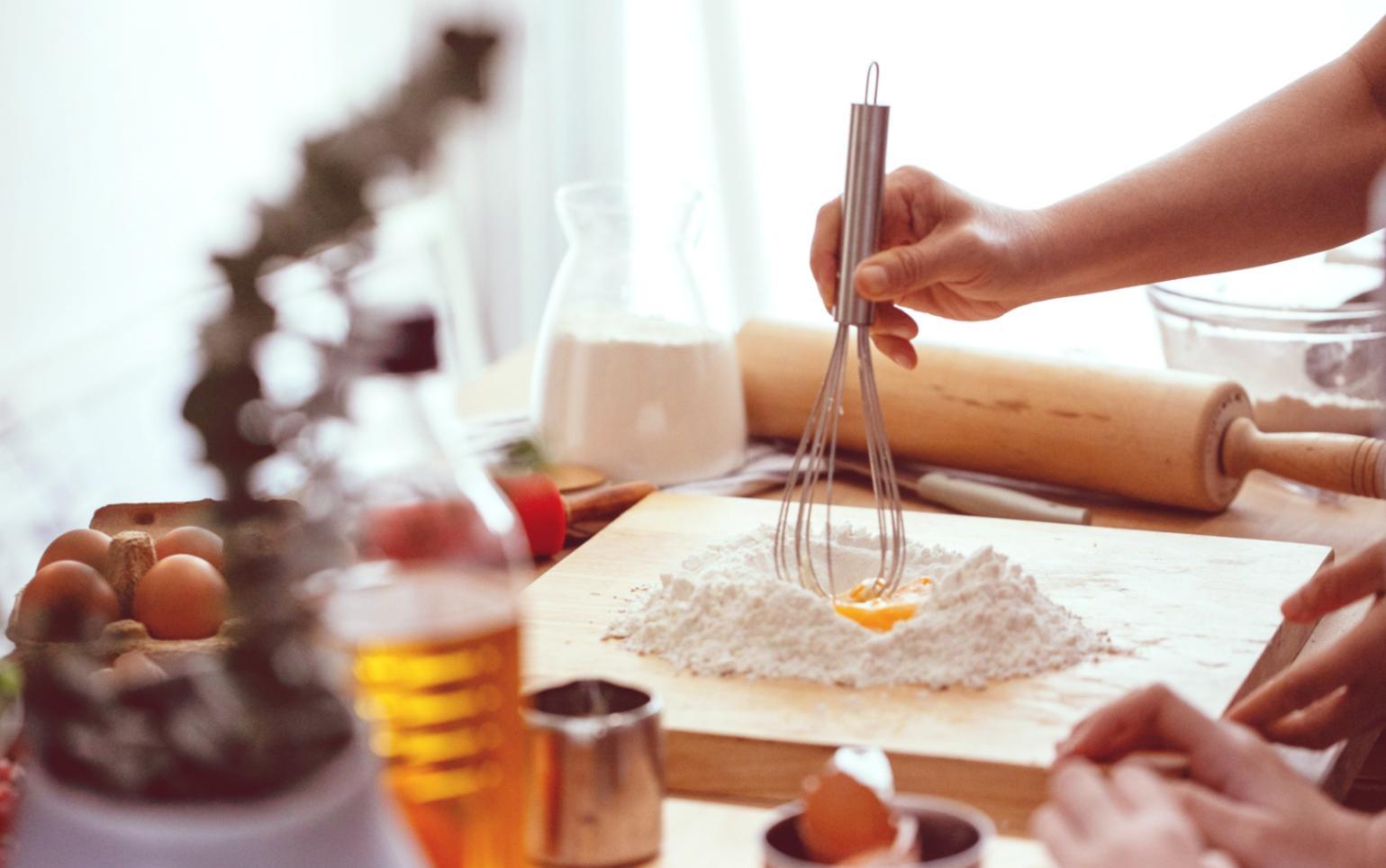 Professional kitchen equipment setup